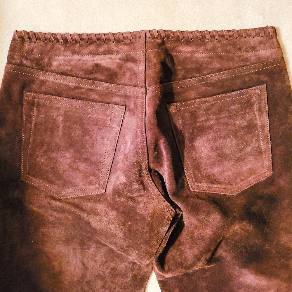 Gap 1969 Brown Suede Western Jeans - Picture 3 of 6